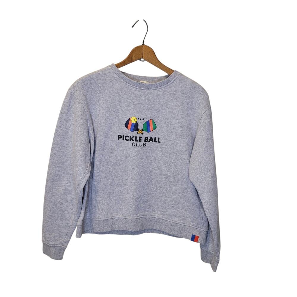 KULE Womens Organic Cotton Gray The Pickleball Raleigh Sweatshirt S Athleisure